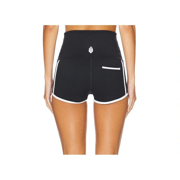 Free People FP Movement Small Shorts Island Time High Rise Black Stretch NEW - Picture 3 of 13